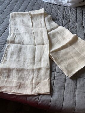 Pottery Barn Natural Linen Curtain Panels in Cream